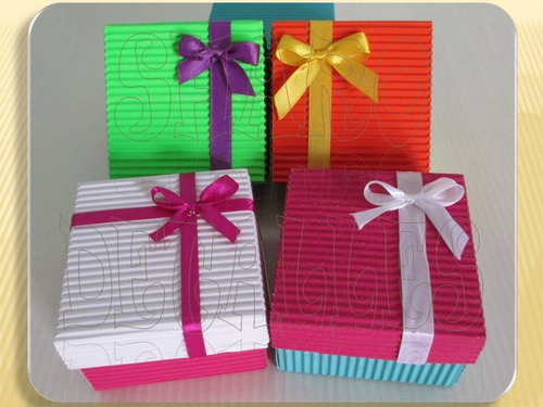 Cajas Cajitas Para Regalo En Cartulina Corrugada 12unid