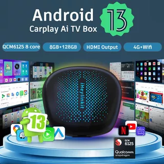 Iheylinkit Carplay Ai Tv Box Android 13 8+128g Salida Hdmi