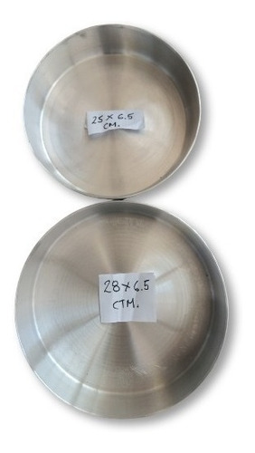 Torteras De Aluminio Juego De 2 , De 28 Y 25 Cm X 10