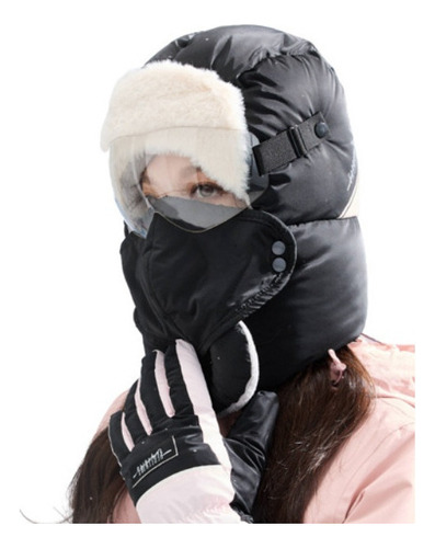 Gorro Cálido De Lana A Prueba De Viento Invierno Para Mujer