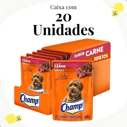 Caixa Ração Úmida Champ Adulto 20 Unidades
