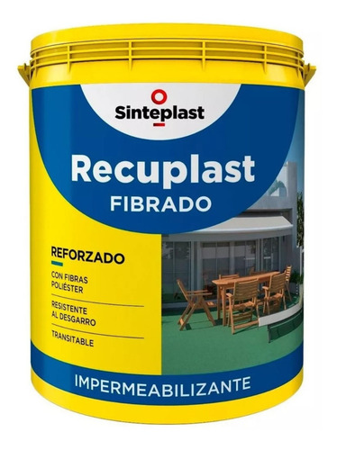 Recuplast Fibrado Techo Terraza Membrana Liquida X 10 Lts