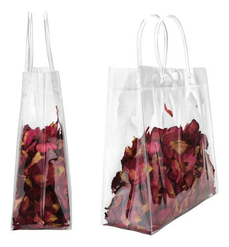 Bolsa Transparente Para Regalo De Compras, 10 Unidades, 25 X