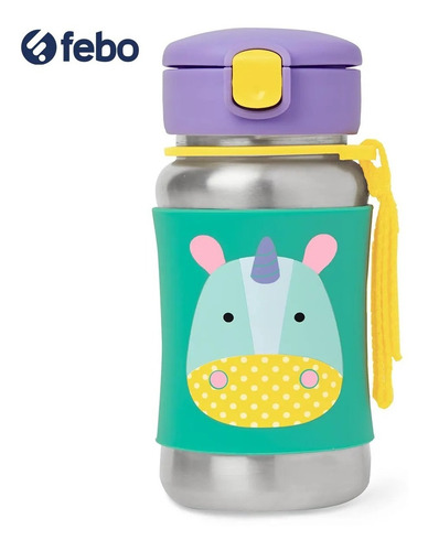 Imagen 2 de 5 de Termo Acero Infantil Skip Hop Niños Bebida 350ml Febo