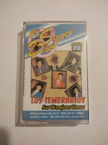 Cassette El Super Disco Los Temerarios Sus 16 Mejores Temas