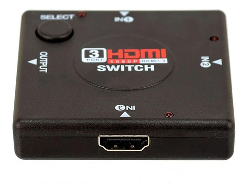 Imagem 2 de 3 de Switch Divisor Hd Hub Hdmi 3x1 Splitter Divisor 3 Portas 3d