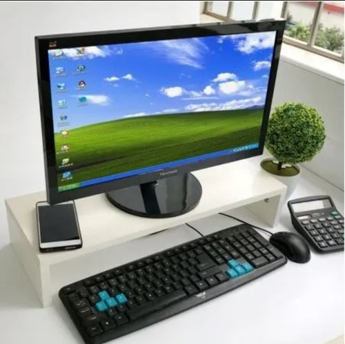 Base/soporte/pedestal Para Monitor Pc Y Laptop Melamina 18mm