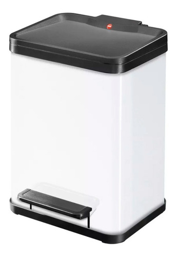 Imagen 1 de 6 de Cesto Residuos Oko Duo Plus M 2x9 Lt. Hailo Blanco