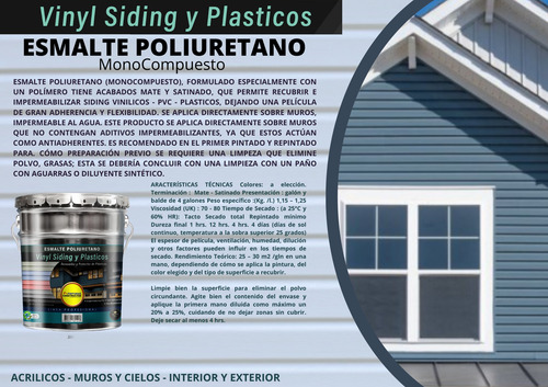 Pintura Poliuretano Siding Vinyl-pvc Café Claro Tineta 16lts