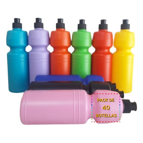 Botellas Deportivas Plastico X 40