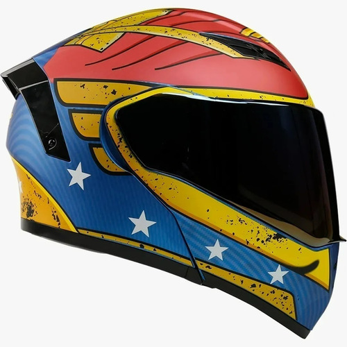 Casco Estelar Wonder Woman Dc Con Luz Led Certicado Dot P