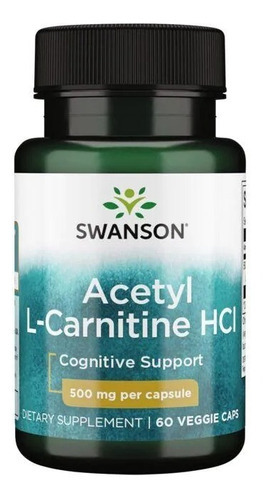 Swanson Acetil L-carnitina Hcl 500mg 60vegcaps Sabor Sin Sabor