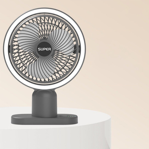 Ventilador De Escritorio Usb En L Con Luz Nocturna, Minivent