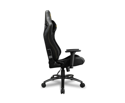 Imagen 4 de 6 de Silla de escritorio Cougar S Royal gamer ergonómica negra con tapizado de cuero sintético