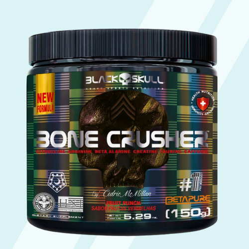 Pre Treino Bone Crusher 150g Frutas Vermelhas Com Betalanina