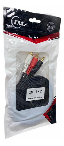 Cable De Audio Uno X Dos Marca Tm Con Medida 3 Metros