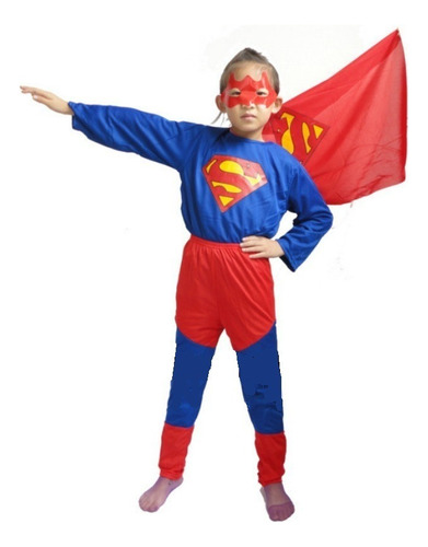 Disfraz Superman Económico Cotillón Fiesta Cumpleaños