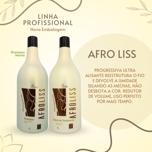 Escova Progressiva Liso Perfeito Afroliss Profissional 2l