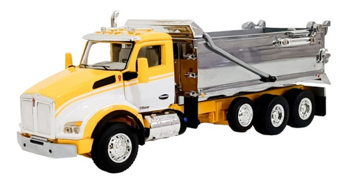 Camión Escala 1/64 Kenworth T880 Dump Truck Volteo Amarillo