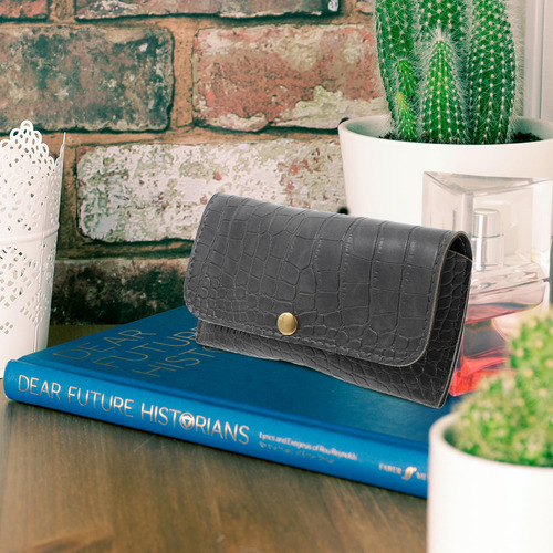 Funda De Piel Con Estampado Para Gafas Creative Fashion Wall