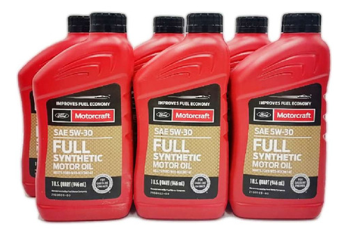 Aceite Sae 5w30 Full Synthetic Motor Oil Gasolina 6 L.