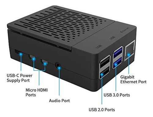 Funda Geeekpi Raspberry Pi 4, Funda Abs Para Raspberry Pi 4