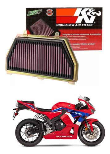 Filtro Ar K&n Kn Honda Cbr 600rr 07 Em Diante Ha6007 Ha-6007