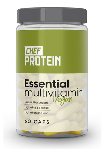 Multivitaminico Essential Vegan 60 Capsulas - Chef Protein