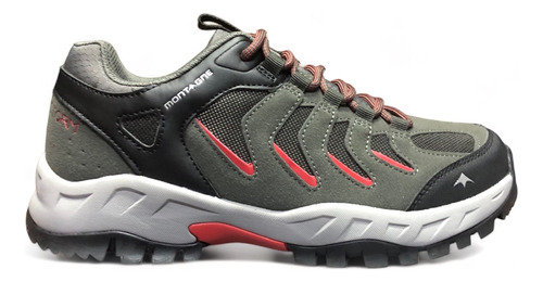 Zapatilla Montagne   Storm, Gris/rojo, 