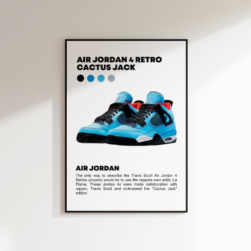 Quadro Decorativo - N I K E Jordan Hypebeast Pôster Tenis A3