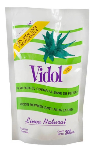 Vidol Polvo Fecula Para El Cuerpo X 300g Aloe Y Manzanilla