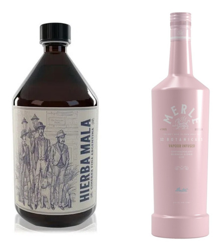 Combo Degustacion Gin Merle 750ml + Hierba Mala 1l - Gobar®