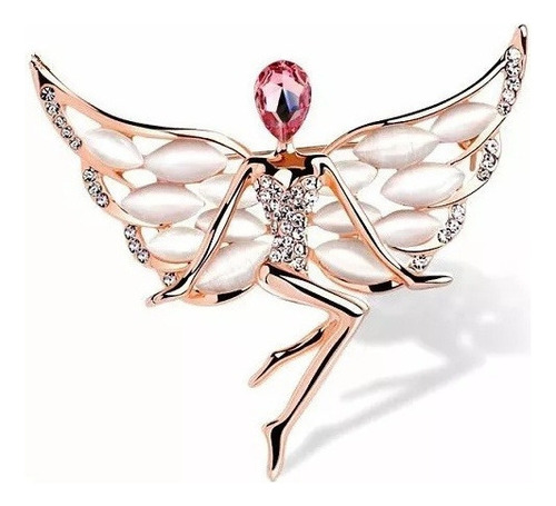 Broche De Ópalo Moderno Para Niñas Alas De Diamantes