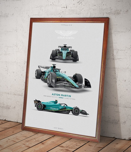 Cuadro Decorativo Aston Martin 2023 Alonso Stroll F1  