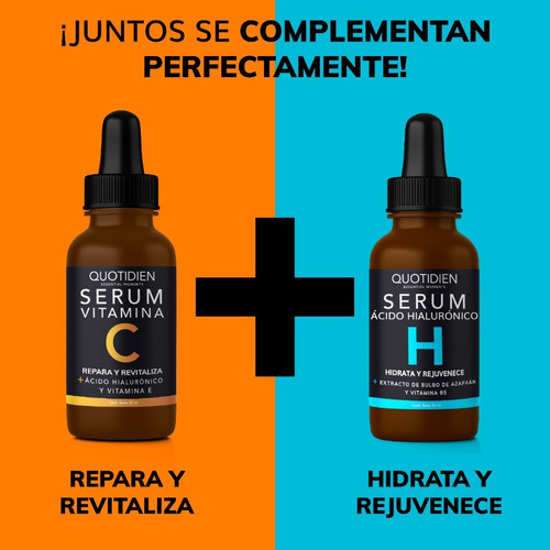 1 Serum Vitamina C Quotidien + 1 Serum Ah Quotidien - Combo
