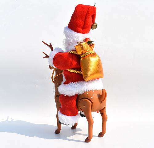 Nuevo Papá Noel Montando Un Ciervo Regalo Musical Eléctrico