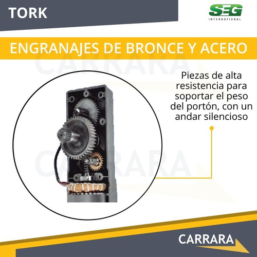 Kit Motor Seg Tork Lock Traba 220 Porton Levadizo Automático
