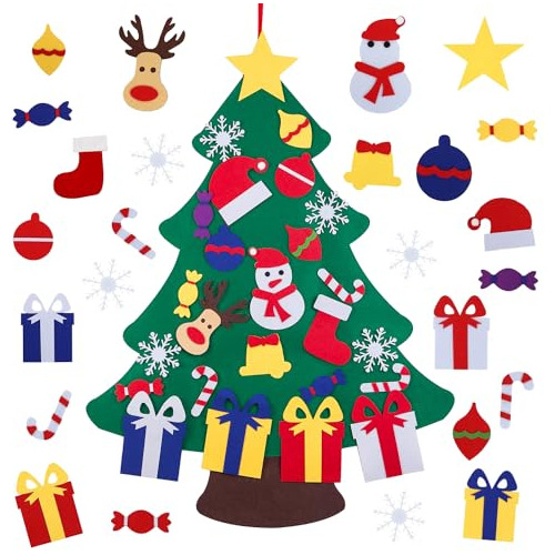 Árbol De Navidad De Fieltro Niños Pared 26 Piezas De ...