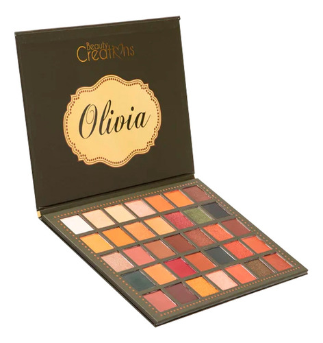 Paleta De Sombras Olivia Beauty Creations 35 Tonalidades Color De La Sombra Cálidos Cálidos