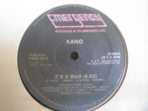 Disco Remix Vinyl Importado Kano - It's A War / Ahjia (1980)