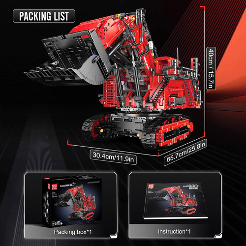 Juego De Bloques De Construcción De Excavadora Con Control R