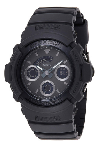 Reloj Analógico Digital G Shock Todo Negro Para Hombre Aw591