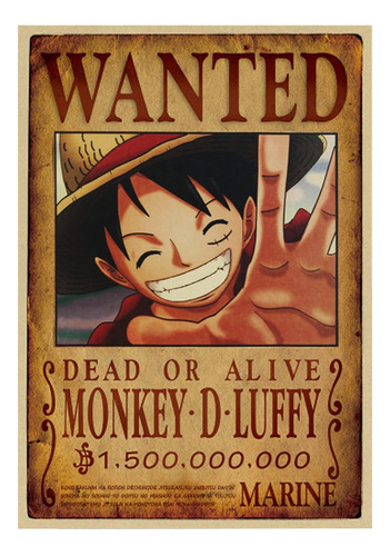 Póster De Orfi One Piece Wanted Póster