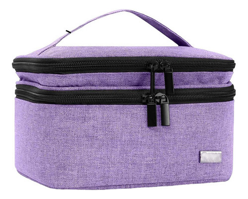 Bolso Organizador De Esmalte De Uñas De Doble Capa Para Mani