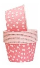 Lote Com 4000 Unid Forminha Para Cupcake Rosa Poa Forneavel