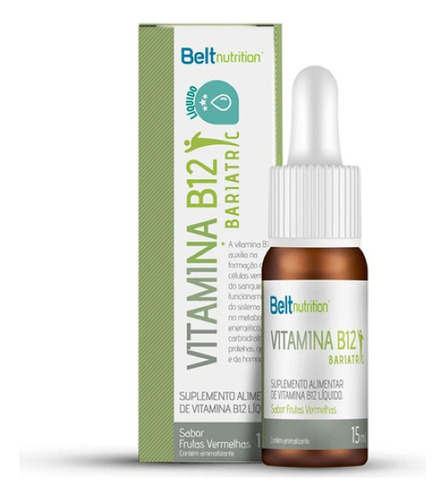 2x Belt B12 Bariatric Líquida- 15 Ml- Frutas Vermelhas