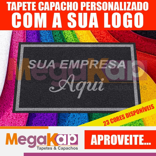 Tapete Capacho 1.78 X 0.80 Personalizado Logomarca Empresa Cor - Desenho do tecido Trama Vinílica 13mm Emborrachado Antiderrapante
