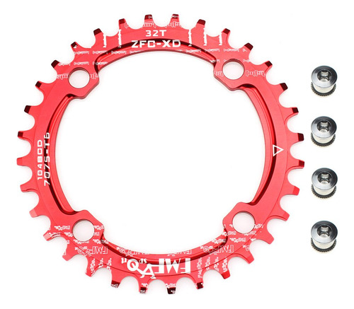 Fomtor 32t Plato 104 Bcd Estrecho Ancho Con 4 Pernos 9 10 11