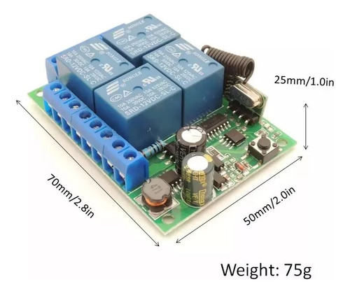Modulo De Relay Inalambrico Universal 4 Relays