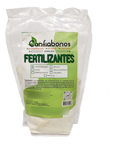 Tierra Diatomita Diatomeas Algas Orgánico Confiabonos 1kg